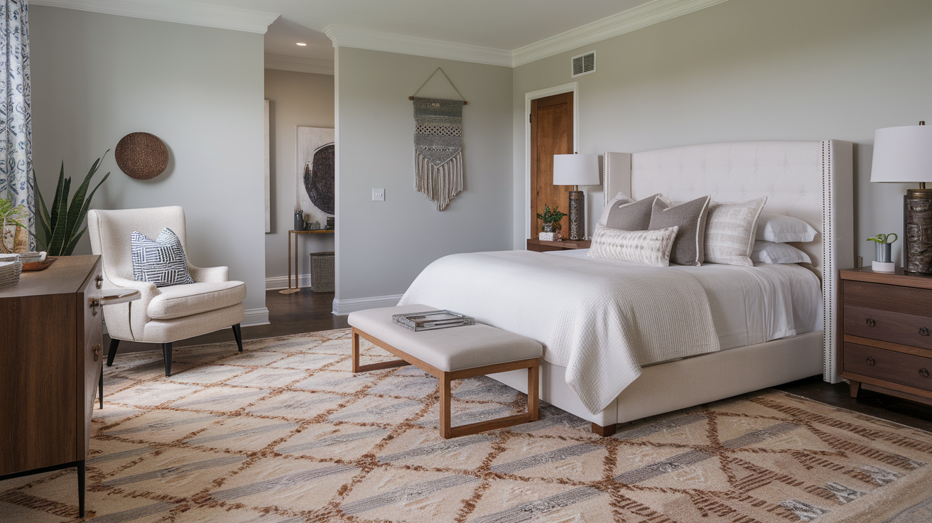 layer rugs for texture