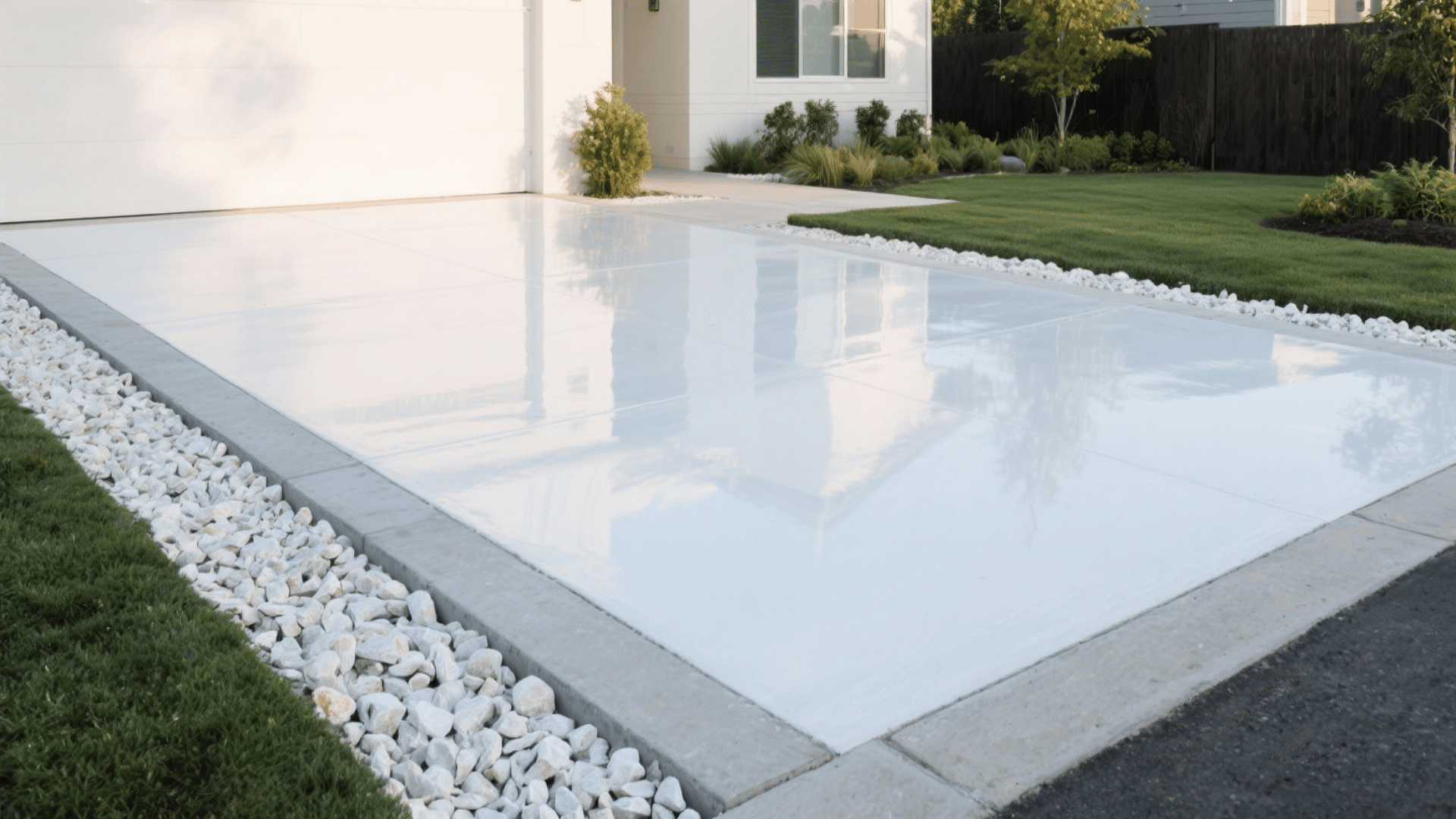 limestone chips concrete borders