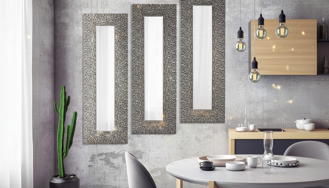 mirror mosaic accent wall