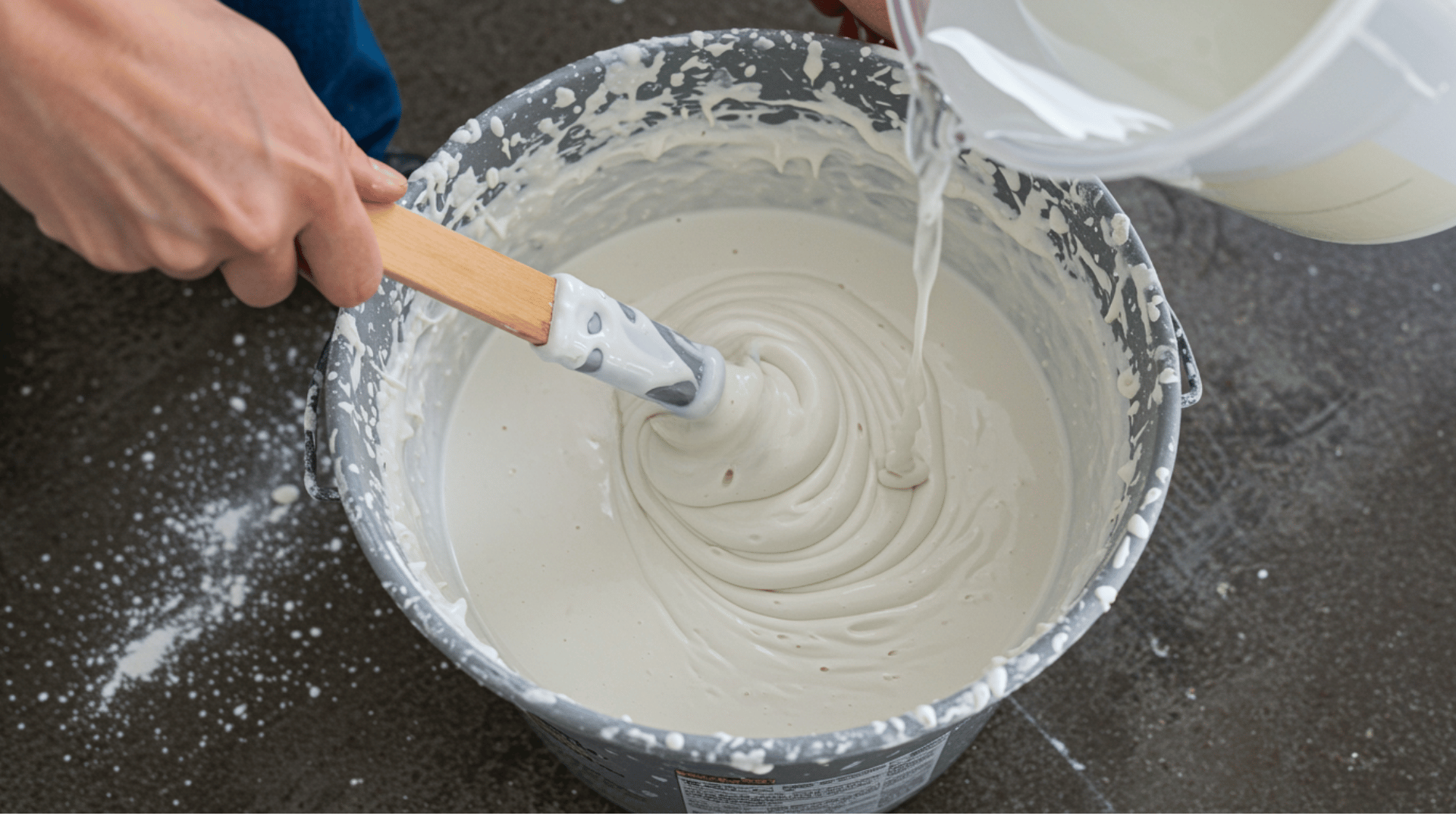 mix limewash to proper consistency