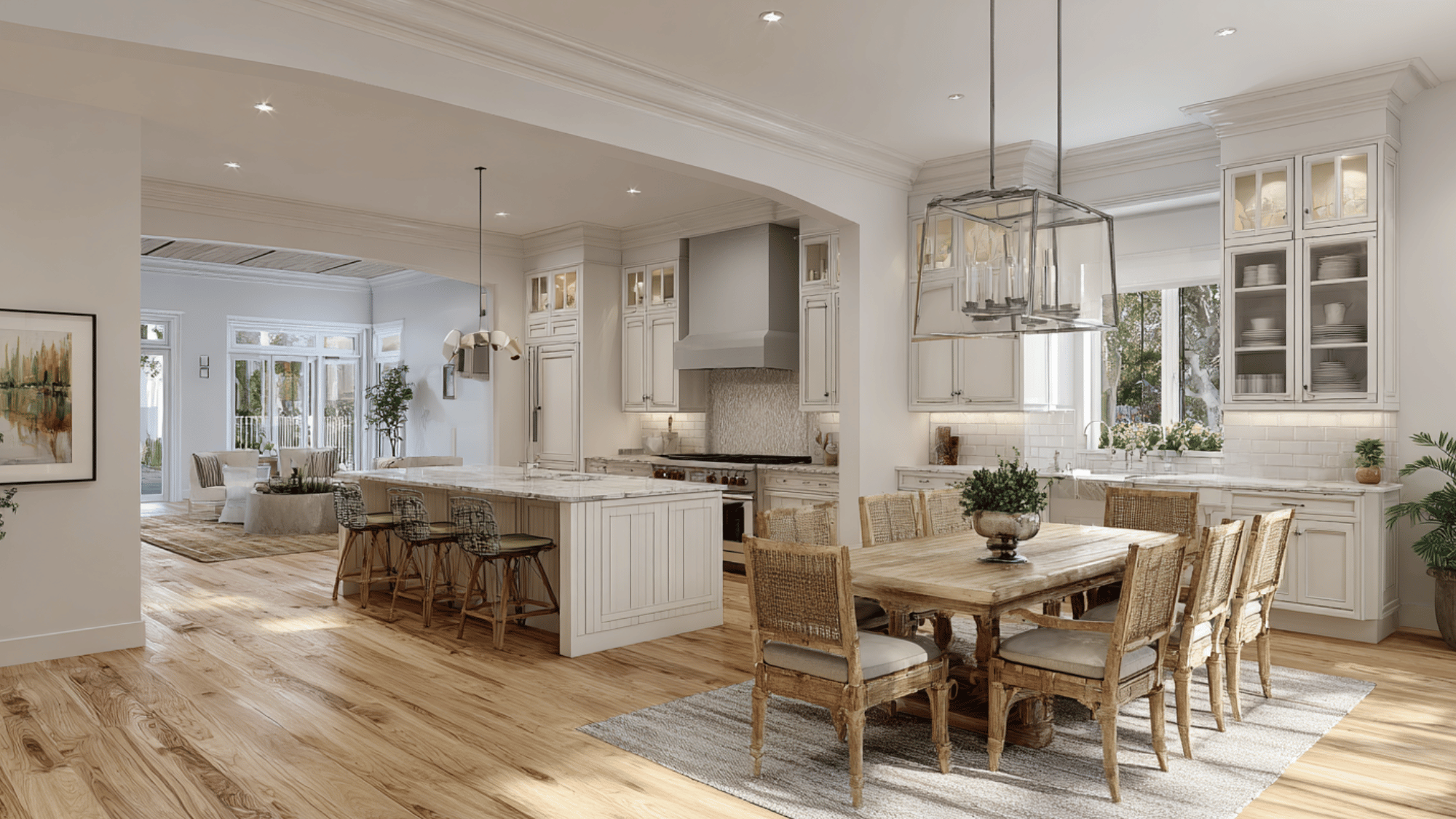 open plan classic kitchen
