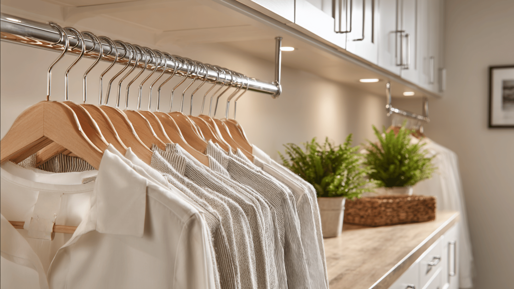 overhead hanging rods