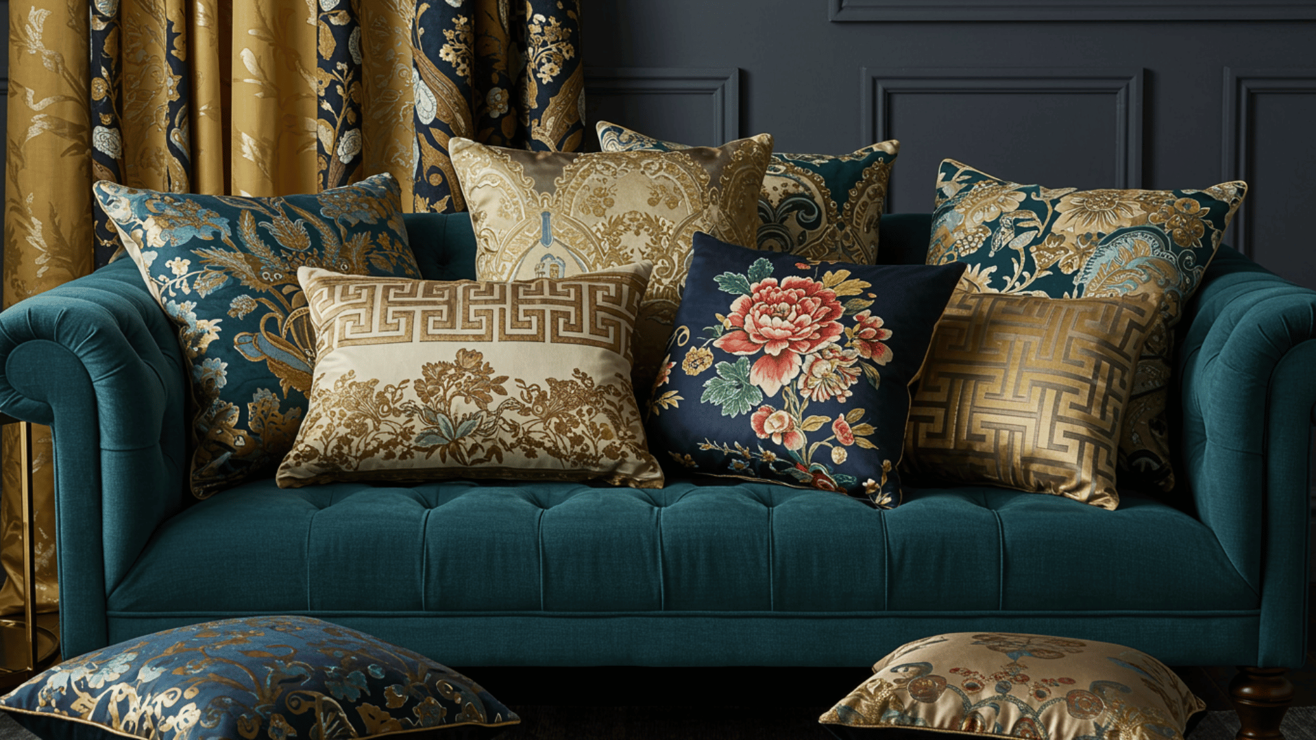 patterened throw pillows