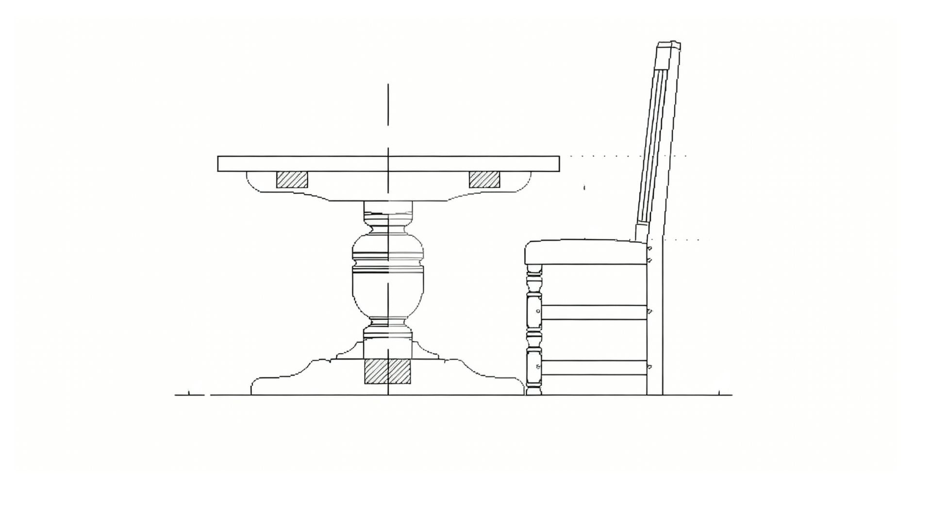 pedestal trestle tables