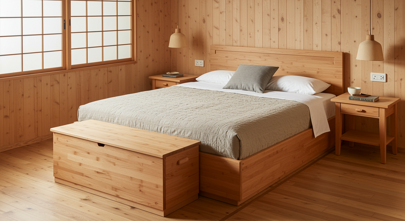 pine or cedar wood accents