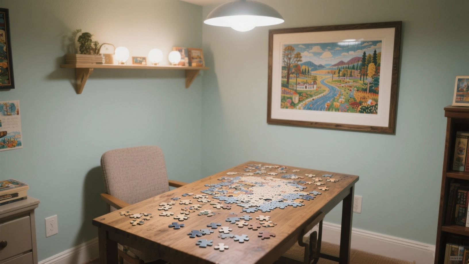 puzzle assembly room