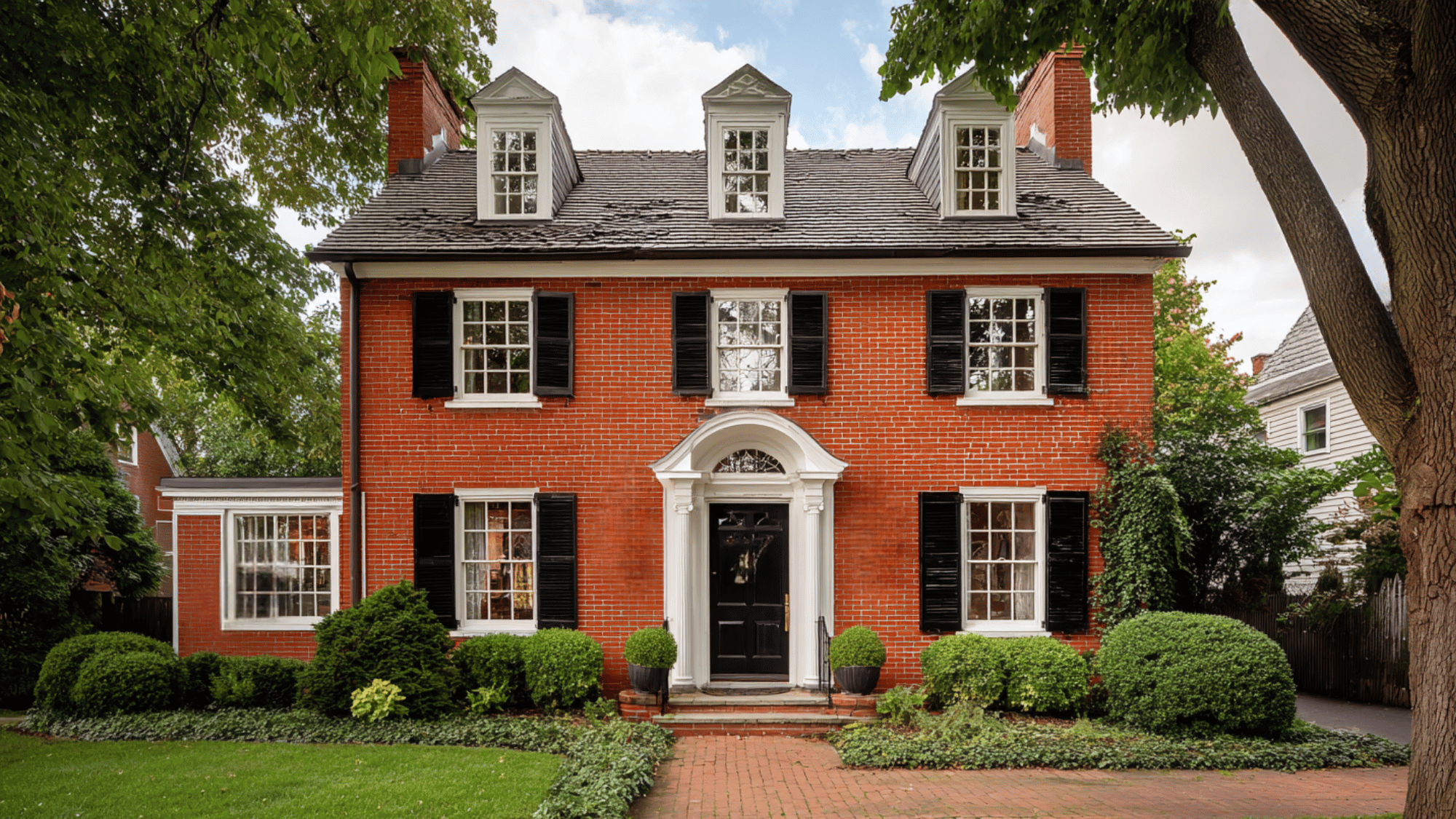 red brick white or cream paint