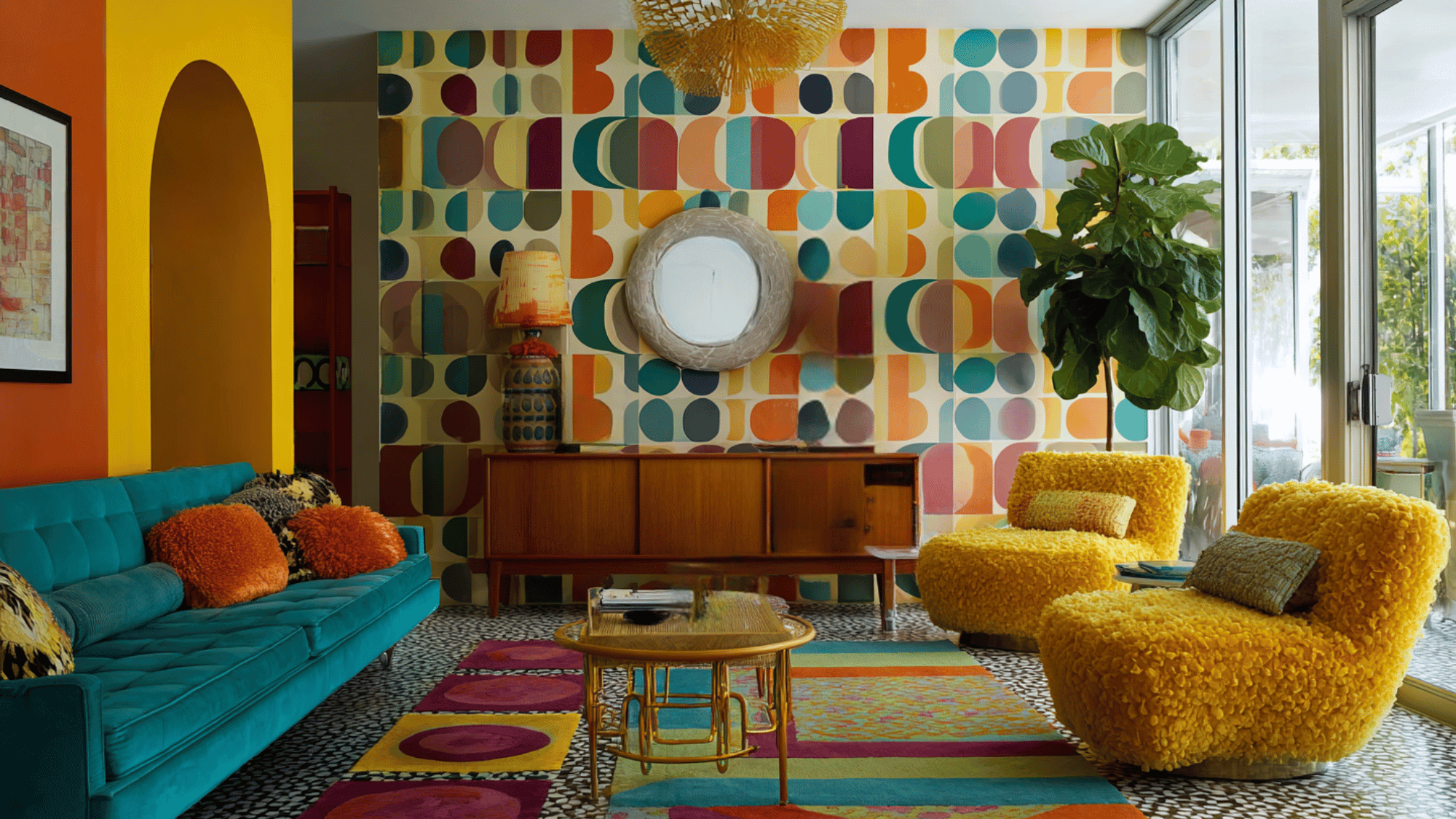 retro decor modern but inspired by old styles