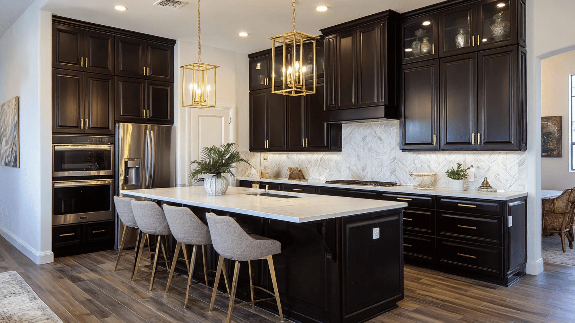 rich espresso woodwork