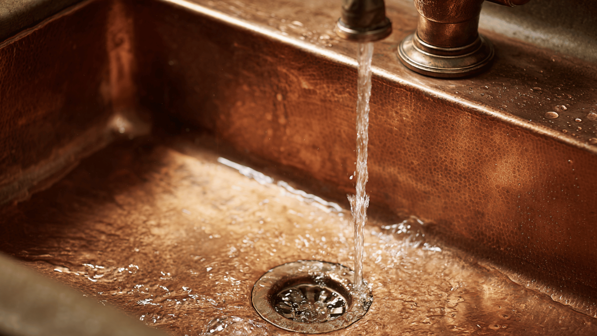 rinse sink thoroughly