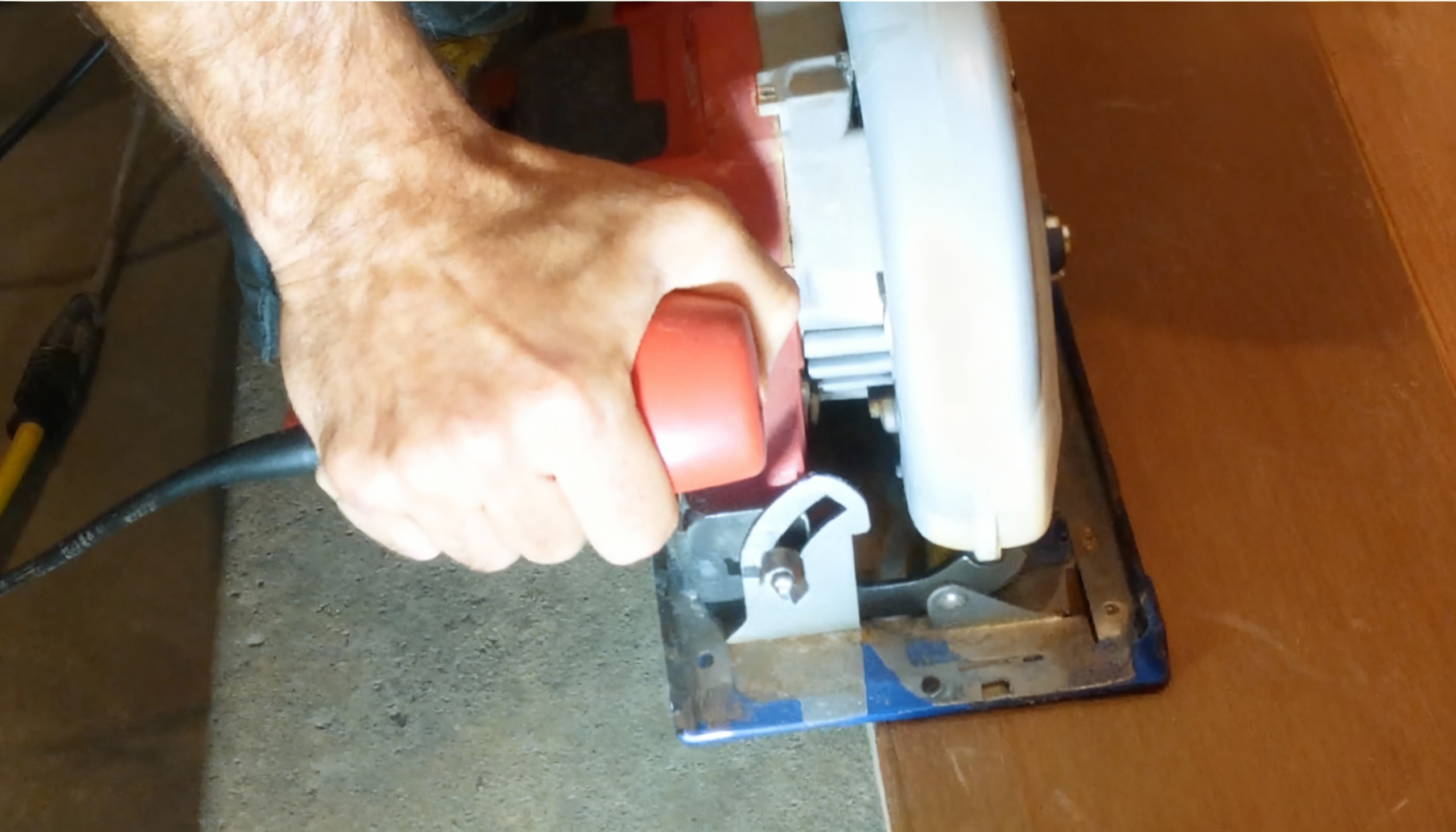 rotate and cut the beadboard panels