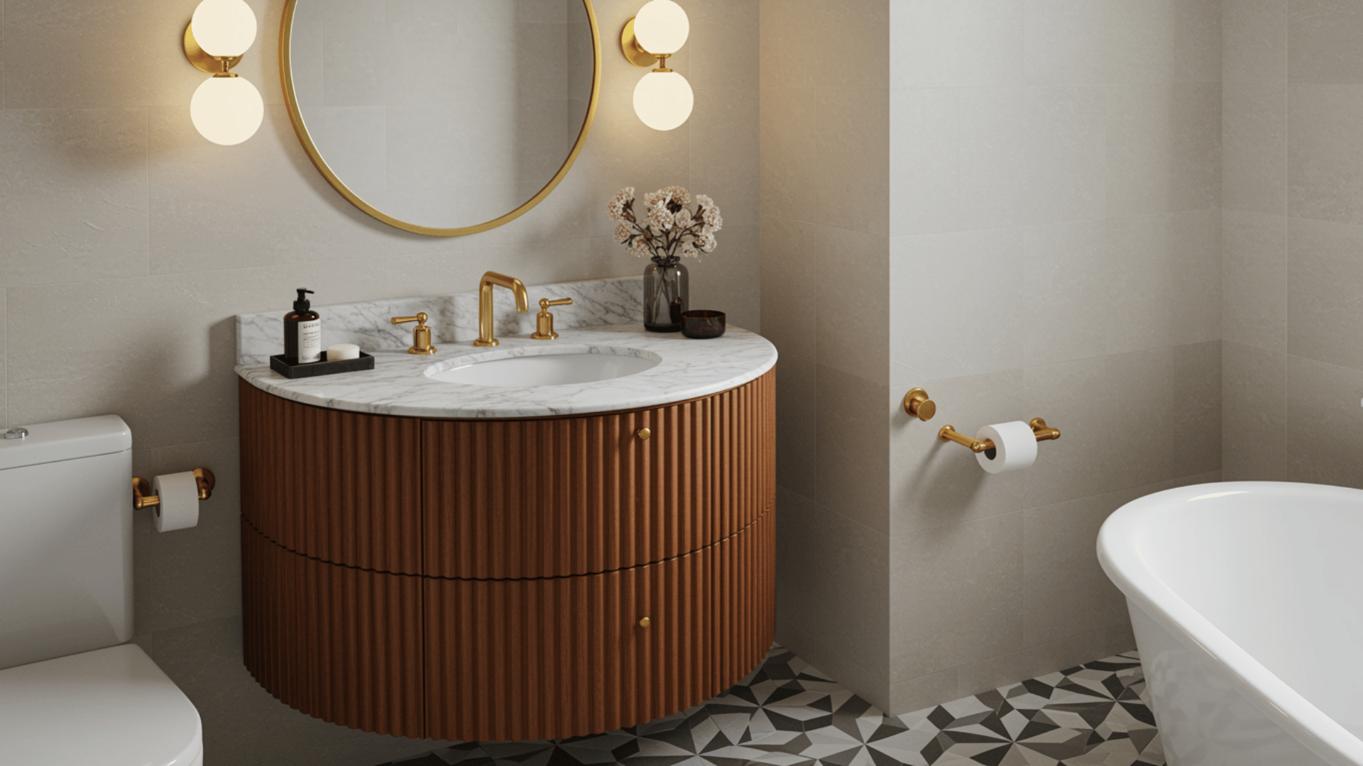 rounded vanity corners