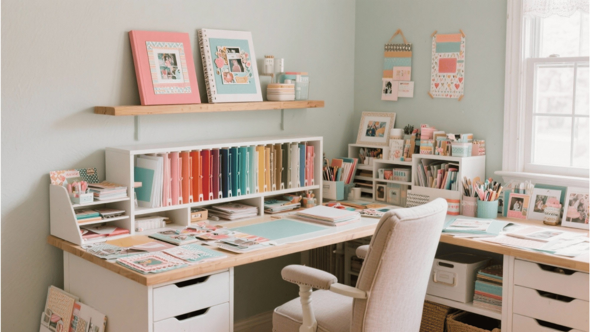 scrapbooking and memory keeping room