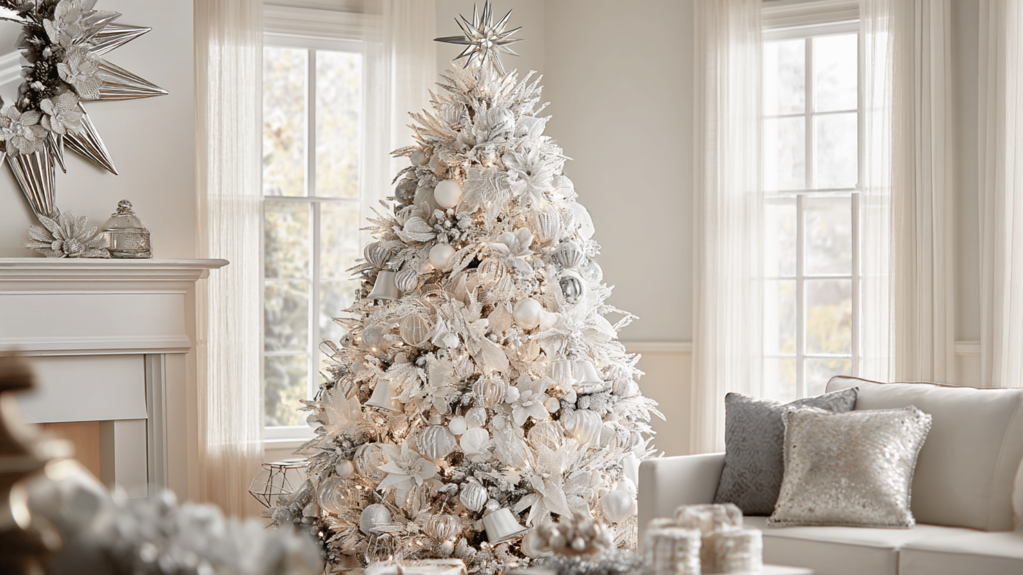 silver bells and stars tree