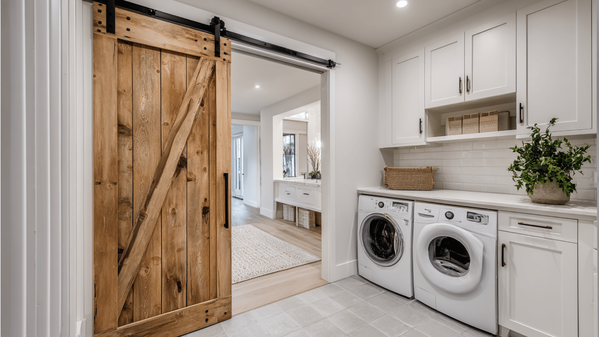 sliding barn door entrance