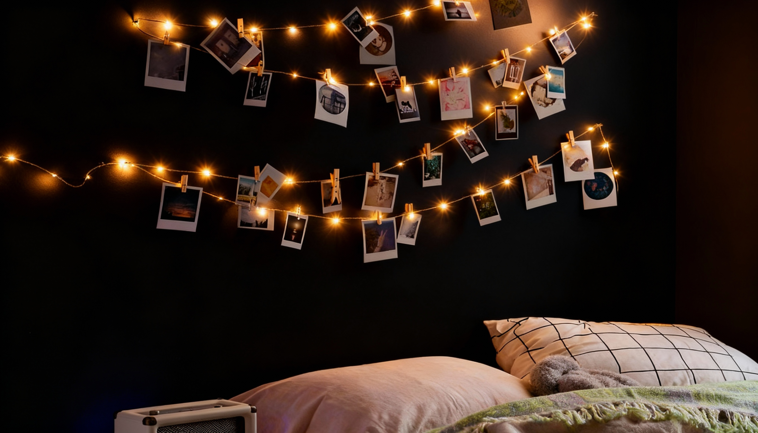 string light photo display