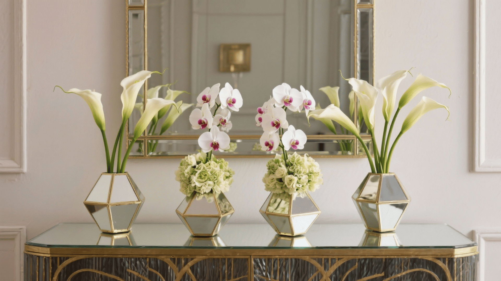 stylized floral arrangements