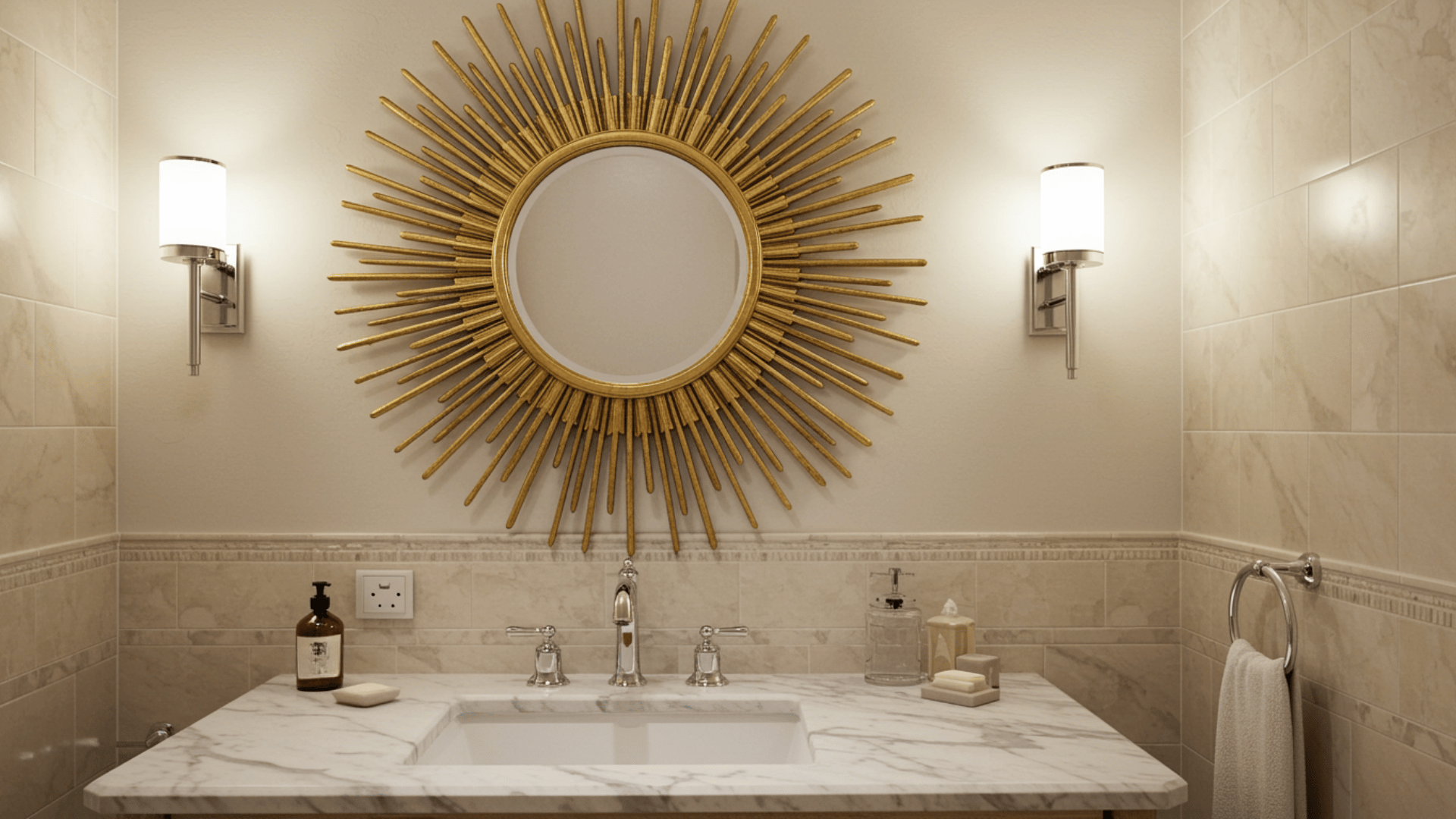 sunburst wall mirror
