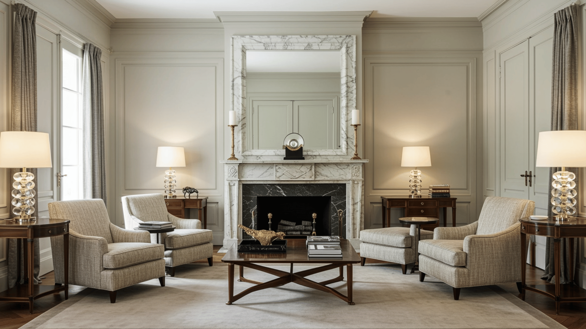 symmetrical furniture arrangement