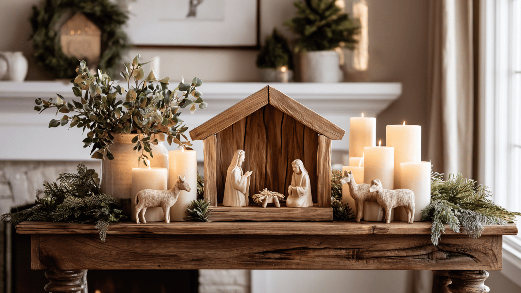tabletop nativity scene