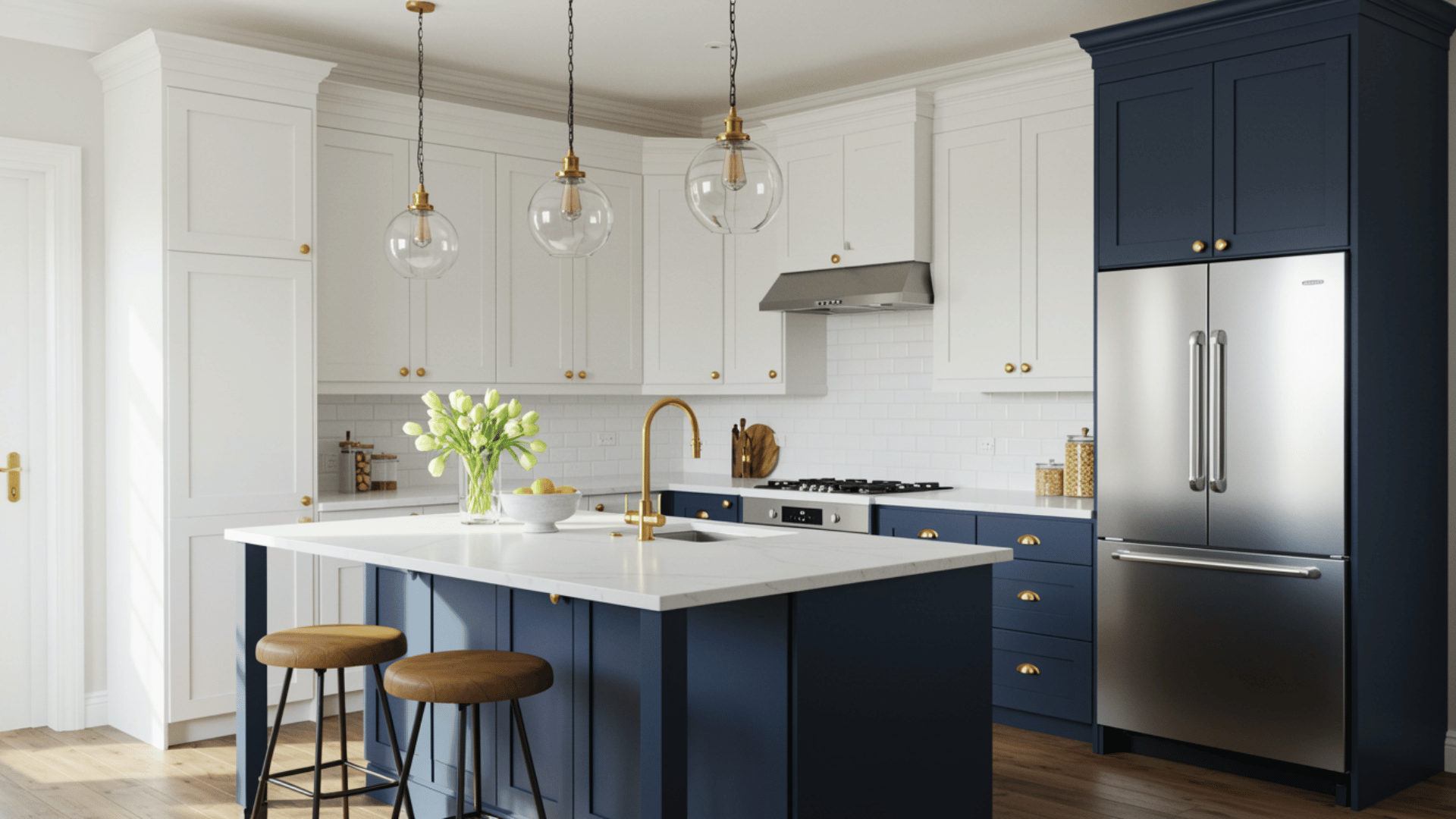 two tone kitchen cabinets