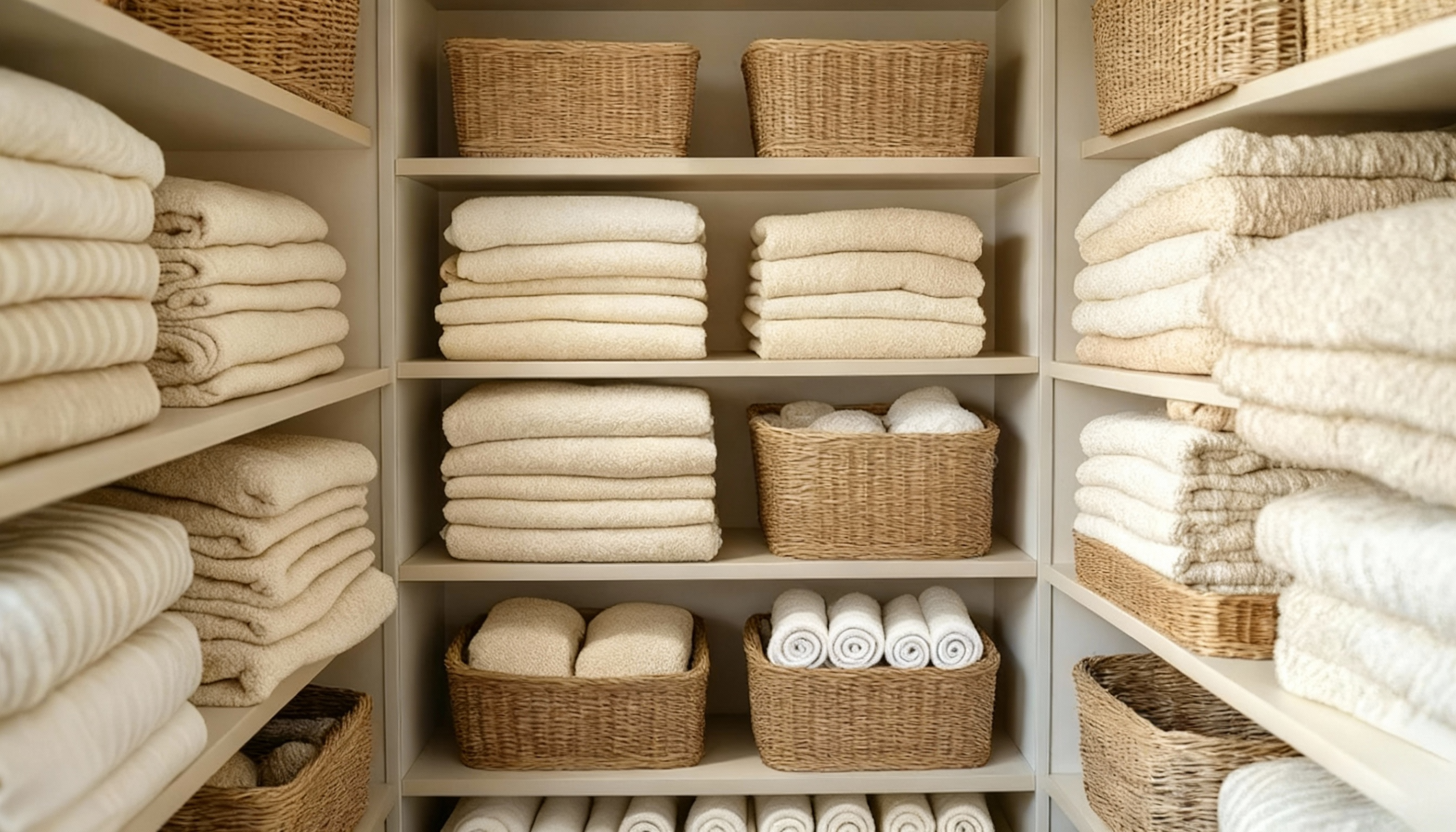 use baskets for textured storage