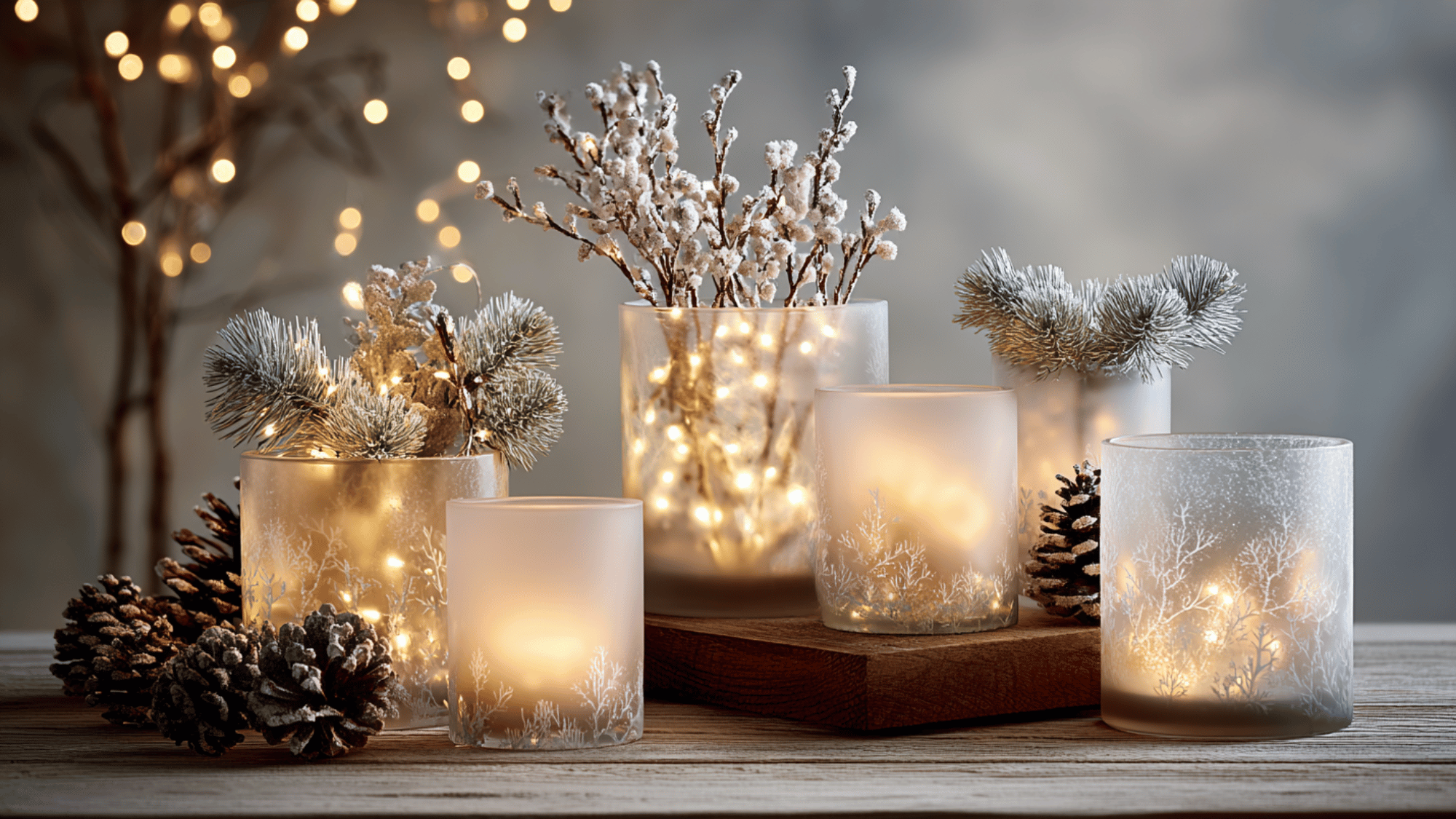 use frosted glass decor