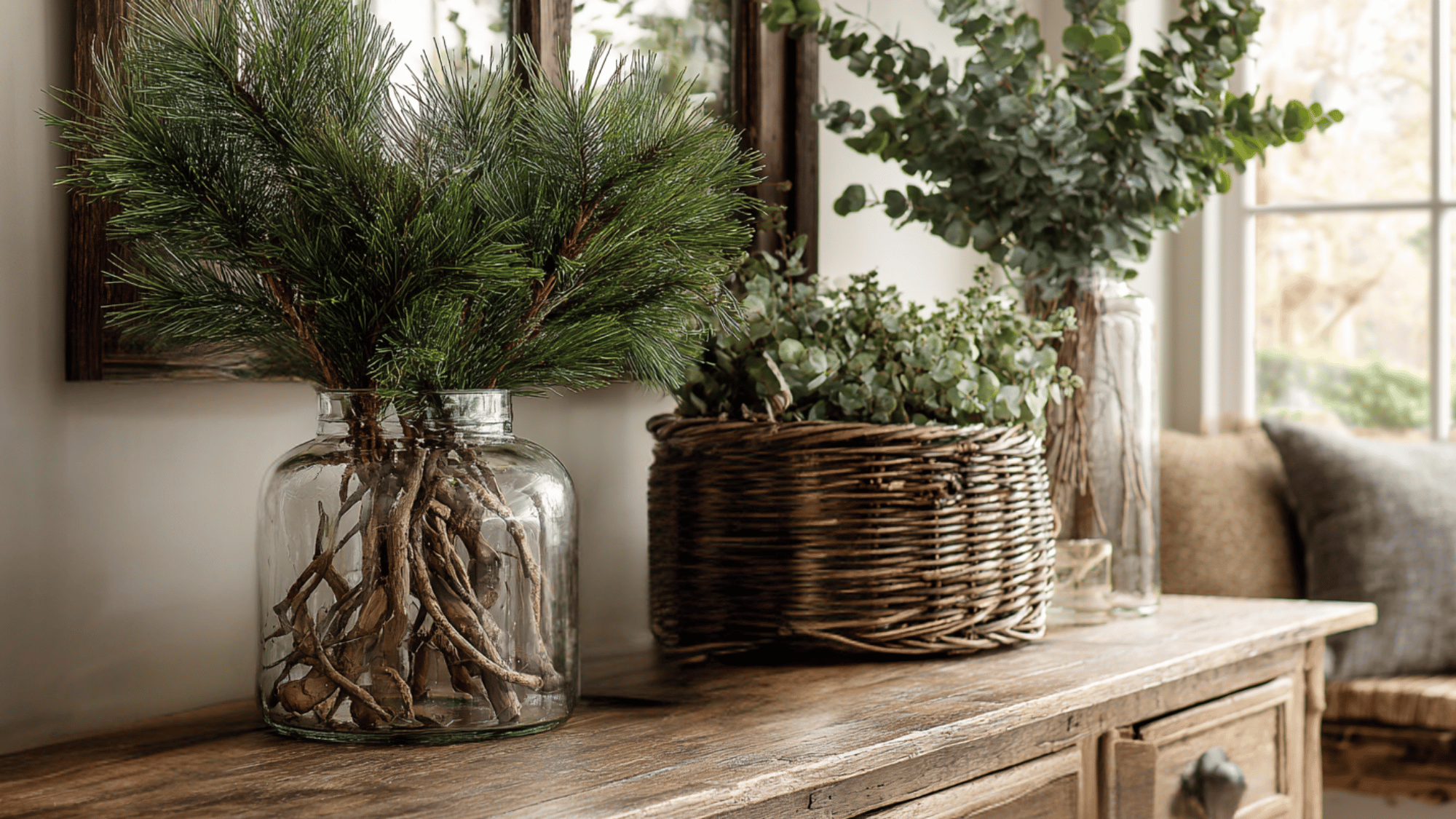 use natural greenery