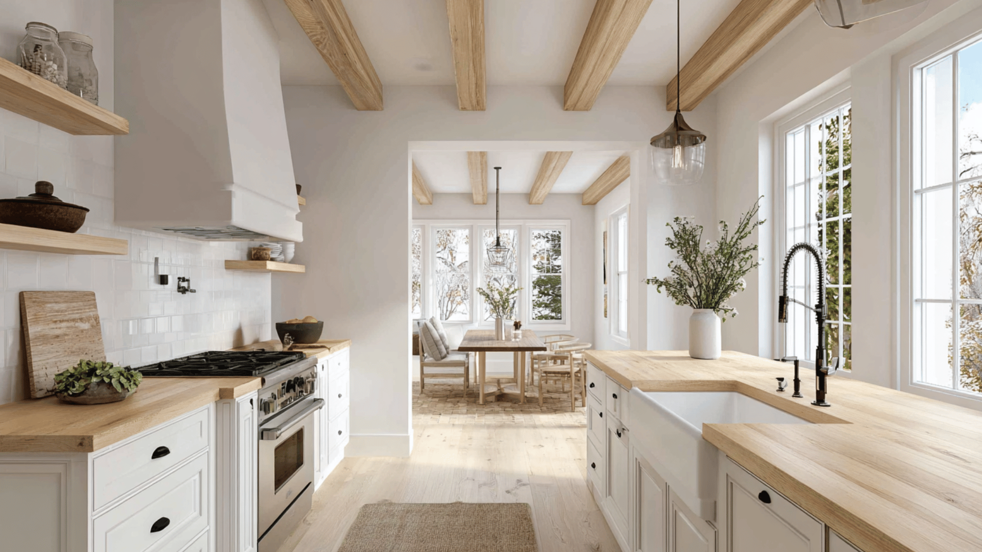 white and wood harmony