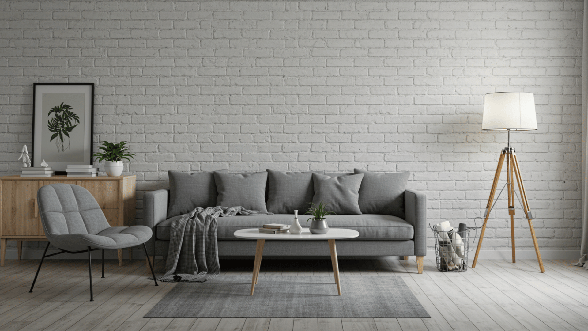 white washed bricked charm